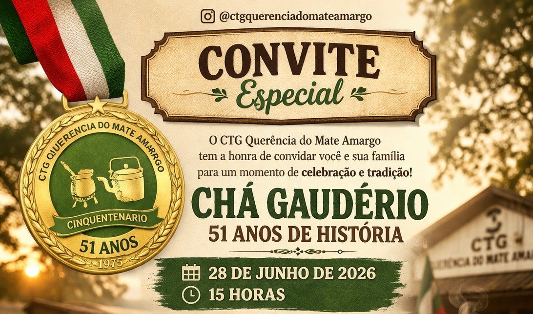 Convite Chá Gaudério 51 Anos